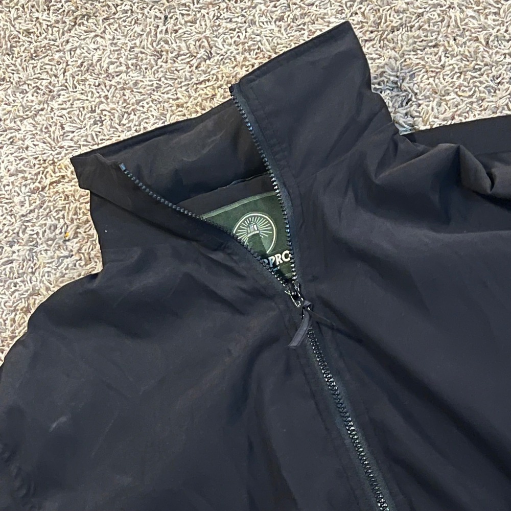 Weatherproof‎ Garment Co Mens Microfiber Windbreaker Jacket Black Large NWT